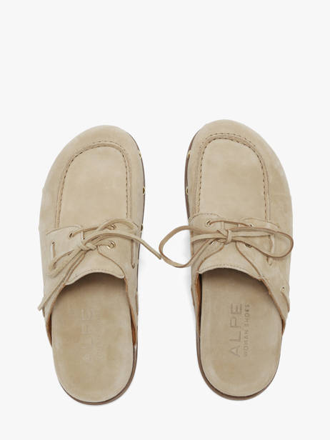 Mules En Cuir Alpe Beige women 53971108 vue secondaire 3