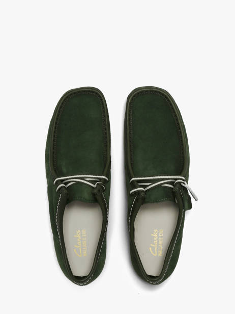 Chaussures Derbies En Cuir Clarks Vert men 26186170 vue secondaire 4