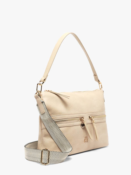 Sac Porté épaule Zip Lulu castagnette Beige zip ALCIDE vue secondaire 2