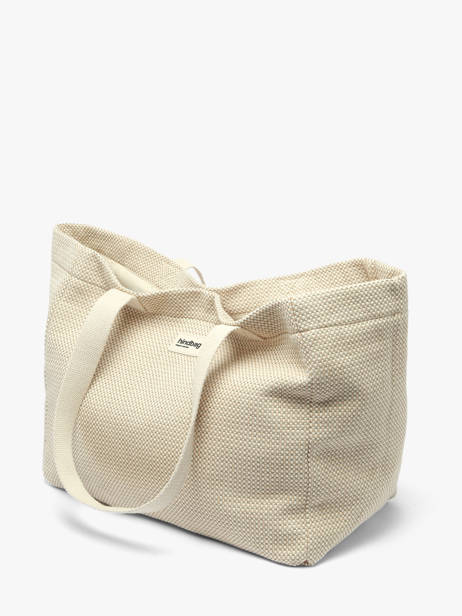 Sac Porté épaule Tressage Coton Hindbag Beige tressage TS vue secondaire 2