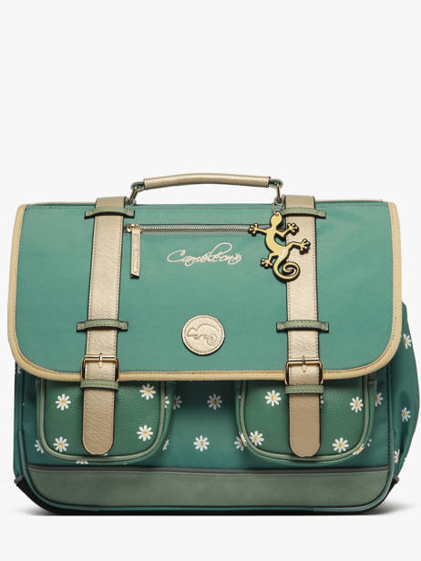 Cartable 3 Compartiments Cameleon Vert vintage fantasy PBVGCA41