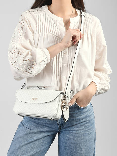 Sac Bandoulière Sally Polyurethane Guess Blanc sally QG992121 vue secondaire 1