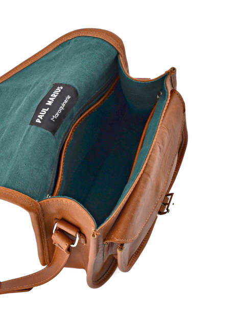 Sac Bandoulière Labesace Cuir Paul marius Marron vintage BESACE vue secondaire 4