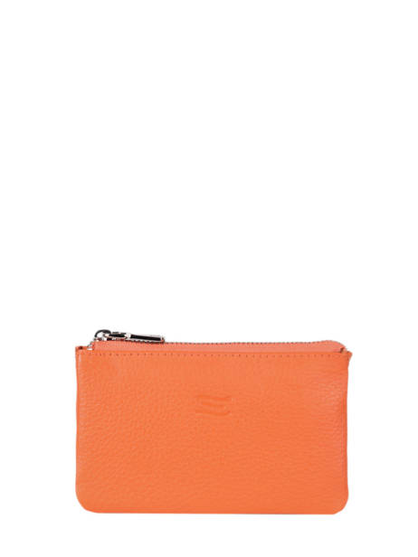 Porte-monnaie Caviar Cuir Crinkles Orange caviar 14538