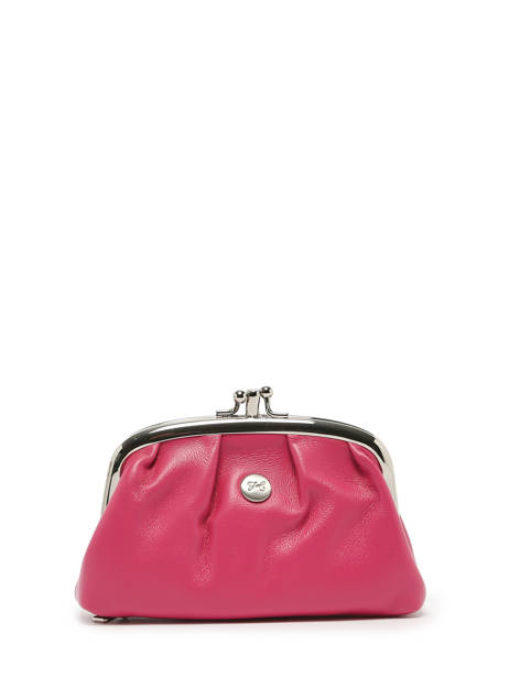 Porte-monnaie Cuir Hexagona Rose coconut E77270